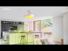 พัดลมเพดานดีไซน์ทันสมัยแบบพับได้ขนาด 42 นิ้ว พร้อมไฟสำหรับบ้านอัจฉริยะ