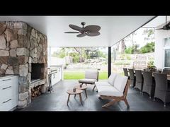 พัดลมเพดานดีซีมอเตอร์ขนาด 52 นิ้ว ดีไซน์สไตล์ทรอปิคอล พร้อมใบพัด ABS 5 ใบ