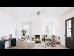 พัดลมเพดาน LED 2-in-1 ขนาด 48 นิ้ว ใบพัดพลาสติก พร้อมไฟ มอเตอร์เงียบ เหมาะสำหรับห้องนอนและห้องนั่งเล่น