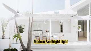 พัดลมเพดานโมเดิร์นสีขาวขนาด 52 นิ้วพร้อมไฟ