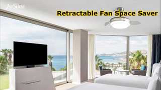 พัดลมเพดานแบบพับเก็บได้ขนาด 36 นิ้วไฟ LED