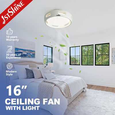 ซื้อ พัดลมเพดานไร้ใบพัด LED ขนาดเล็ก 16 นิ้ว สีขาว มอเตอร์ DC ปรับแสงได้ การผลิตออนไลน์