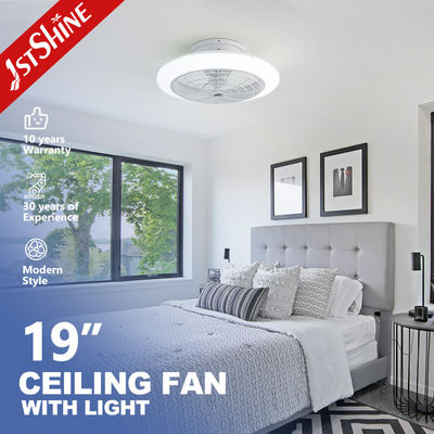 ซื้อ พัดลมเพดาน LED 19 นิ้ว, พัดลมเพดานติดฟลัชมอเตอร์เงียบพร้อมไฟ การผลิตออนไลน์