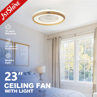 ซื้อ พัดลมเพดานห้องนอน LED มอเตอร์ DC ขนาด 23 นิ้ว ลายไม้ การผลิตออนไลน์