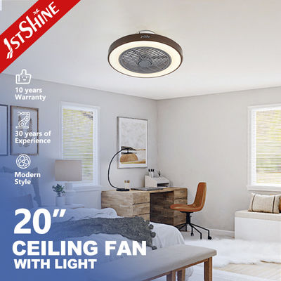 ซื้อ 20 นิ้ว สีเทา ลายลื่นแบบ LED พัดลมเพดานด้วยแสง LED และลมธรรมชาติ การผลิตออนไลน์