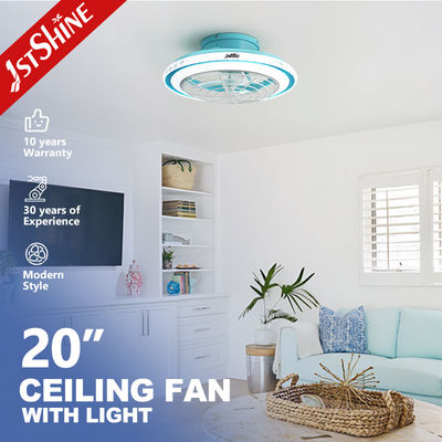 ซื้อ พัดลมเพดาน LED สีฟ้า 220 วอลต์โมเดิร์น พร้อมแสง LED ลดความเข้ม และรีโมทคอนโทรล การผลิตออนไลน์