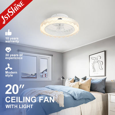 ซื้อ ไฟพัดลมเพดาน LED ห้องนอนอัจฉริยะพร้อมเปลือกอะคริลิคมอเตอร์ DC การผลิตออนไลน์