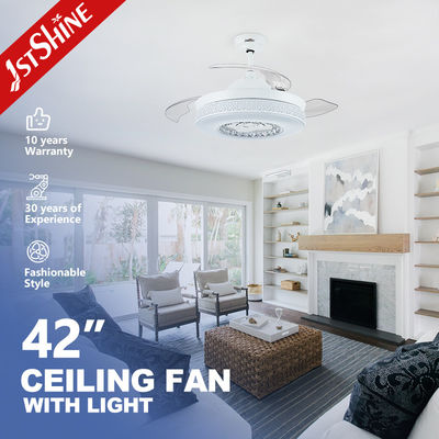 ซื้อ พัดลมเพดานแบบพับเก็บได้พร้อมรีโมทคอนโทรล 6 สปีดในตัว พร้อมไฟ LED สำหรับอุตสาหกรรม การผลิตออนไลน์