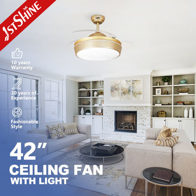 ซื้อ พัดลมเพดานแบบโปร่งใส ปลายซ่อนด้วยไฟ LED 1stshine ดีไซน์ยุโรปหรู การผลิตออนไลน์