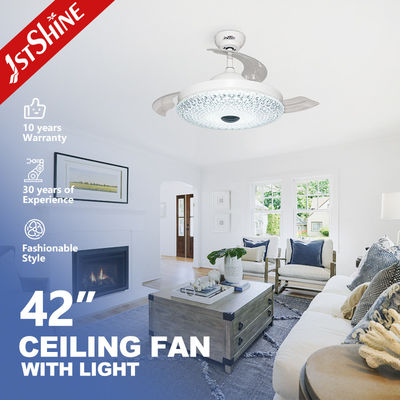 ซื้อ รองรับพัดลมเพดาน LED Dimmer 1stshine พร้อมใบพัดอะคริลิคใสและใบพัดซ่อน การผลิตออนไลน์