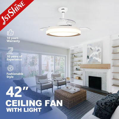 ซื้อ พัดลมเพดาน LED ซ่อนใบพัดขนาด 42 นิ้วสำหรับห้องนั่งเล่น การผลิตออนไลน์