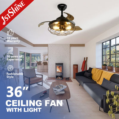 ซื้อ เสียงต่ํา 1stshine พัดลมเพดานแบบถอดถอดประดับด้วยรีโมทคอนโทรลและแสง การผลิตออนไลน์