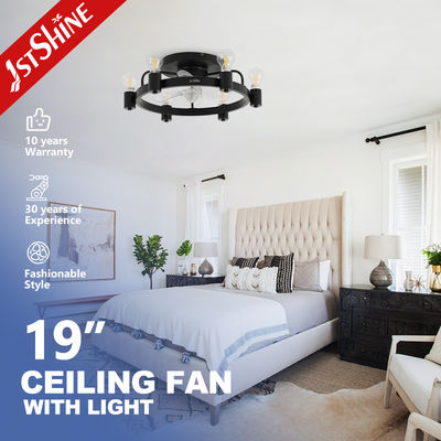 ซื้อ ห้องนอนอุตสาหกรรมติดตั้งง่าย Flush Mount พัดลมเพดานพร้อมไฟ การผลิตออนไลน์