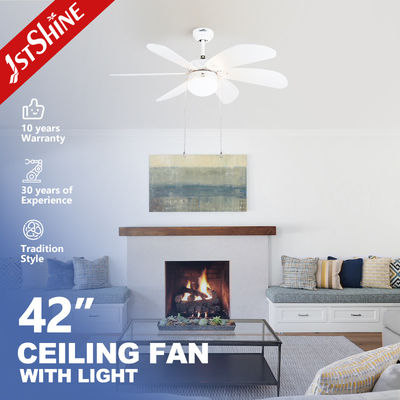 ซื้อ พัดลมเพดาน LED มอเตอร์ AC ขนาด 42 นิ้ว พร้อมใบพัด MDF 6 ใบ การผลิตออนไลน์