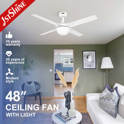 ซื้อ แหล่งพลังงาน ไฟฟ้า 48 นิ้ว ใบเหล็ก สแตนเลส พัดลมเพดานด้วยไฟ LED การผลิตออนไลน์