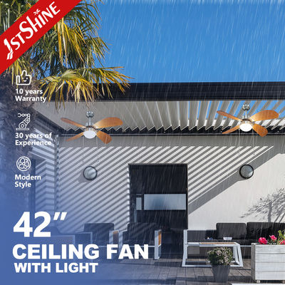 ซื้อ พัดลมเพดานกลางแจ้ง LED มอเตอร์ทองแดงบริสุทธิ์ AC/DC พร้อมรีโมทคอนโทรลและระดับ IP44 การผลิตออนไลน์
