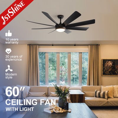 ซื้อ พัดลมเพดานพร้อมไฟ LED และใบพัด ABS สีดำ ขนาด 60 นิ้ว การผลิตออนไลน์