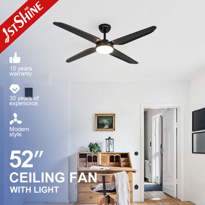 ซื้อ ROHS รับรอง 52 นิ้ว แฟนเพดานพลาสติกสีดําทันสมัย พร้อมรีโมทคอนโทรลและ 4 ใบ การผลิตออนไลน์