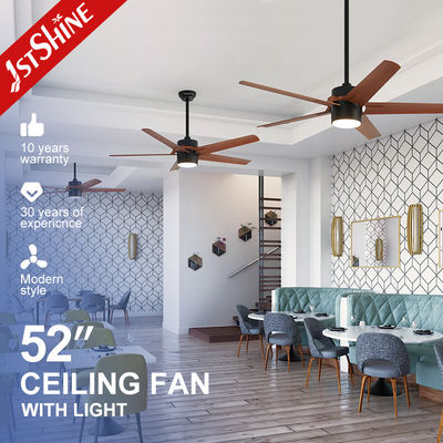 ซื้อ 10 ปี มอเตอร์ 52 นิ้ว 5 ใบ LED พัดลมเพดาน 3 สีและใบ ABS การผลิตออนไลน์