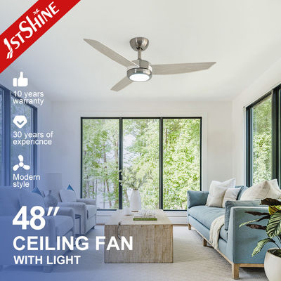 ซื้อ แฟนเพดาน LED ขนาด 48 นิ้ว ABS Blades พร้อมการออกแบบสีสันและแสง LED 3 สี การผลิตออนไลน์