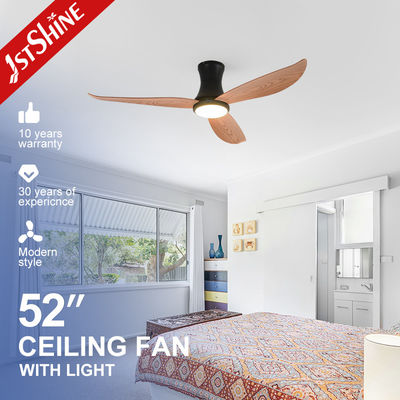 ซื้อ 52 Inches Plastic Decorative 3 ABS Blade Flush Mount Ceiling Fan Light For Low Ceiling การผลิตออนไลน์