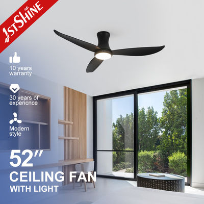 ซื้อ Black LED Ceiling Fan With Remote Control Low Voltage High Speed การผลิตออนไลน์