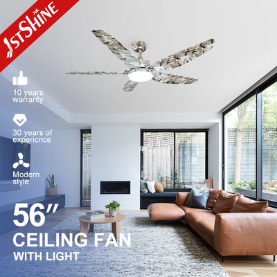 ซื้อ พัดลมเพดาน 56 นิ้ว พร้อมแสง LED ปรับความเบา และ 5 ใบพลาสติก ABS การผลิตออนไลน์