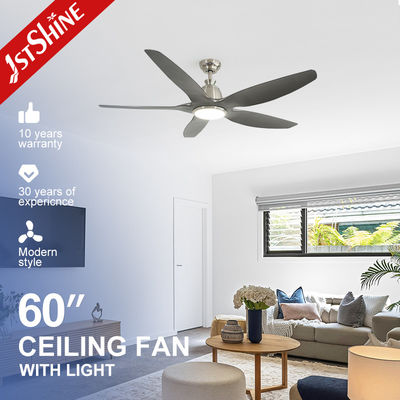 ซื้อ พัดลมเพดาน LED หรี่แสงได้ ประหยัดพลังงาน หลากสี/OEM 10 สำหรับมอเตอร์ 5 ใบพัดพลาสติก การผลิตออนไลน์