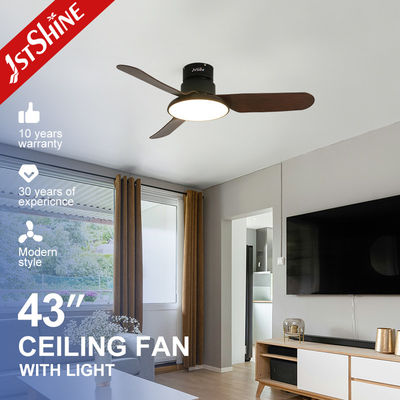 ซื้อ 43 นิ้ว ดํา Flush ติดพัดลมเพดานกับไฟ ห้องเด็ก การผลิตออนไลน์