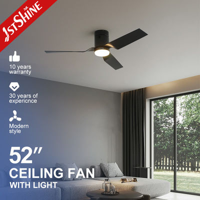 ซื้อ ลดโปรไฟล์ 52 นิ้ว สมาชิก LED ผัดลมเพดาน Flush Mount 3 Abs Blades กับเสียง การผลิตออนไลน์