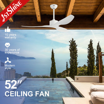 ซื้อ พัดลมเพดานพร้อมใบพัดสีขาวขนาด 52 นิ้ว ปรับความเร็วลมได้ พร้อมรีโมทคอนโทรล สำหรับห้องนั่งเล่น การผลิตออนไลน์