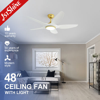 ซื้อ 5 พลาสติก Blade พัดลมเพดานกับ Dimmable LED Light ขาว ดํา DC มอเตอร์เสียงต่ํา การผลิตออนไลน์