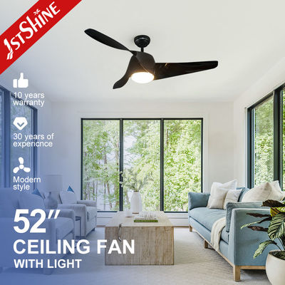 ซื้อ พัดลมเพดานสำหรับบ้าน สำนักงาน ขนาด 52 นิ้ว พร้อมไฟ LED และใบพัดไม้ 3 สี การผลิตออนไลน์