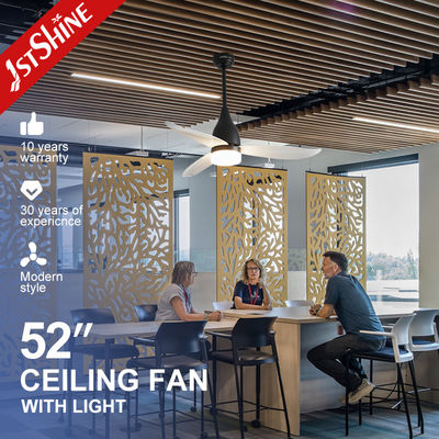 ซื้อ รองรับพัดลมเพดาน LED 10 ดวงของ 1stshine พร้อมการควบคุมความเร็วลม 3 ระดับและใบพัด ABS การผลิตออนไลน์