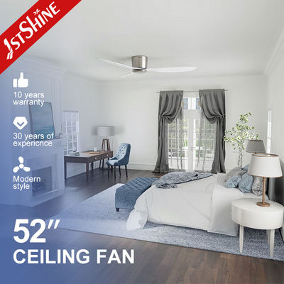 ซื้อ ล่างโปรไฟล์ Flush Mount แฟนซี พลาสติกเลด Commercial App-Controlled LED Ceiling Fan การผลิตออนไลน์