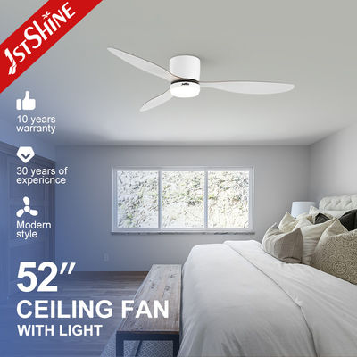 ซื้อ พัดลมเพดาน LED ลมธรรมชาติขนาด 52 นิ้ว พร้อมรีโมทคอนโทรล ประหยัดพื้นที่ ใบพัด ABS สีขาว การผลิตออนไลน์