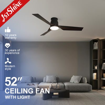 ซื้อ พัดลมเพดานพลาสติก ABS พร้อมไฟ LED ขนาด 52 นิ้ว 220V สำหรับตกแต่งบ้าน การผลิตออนไลน์