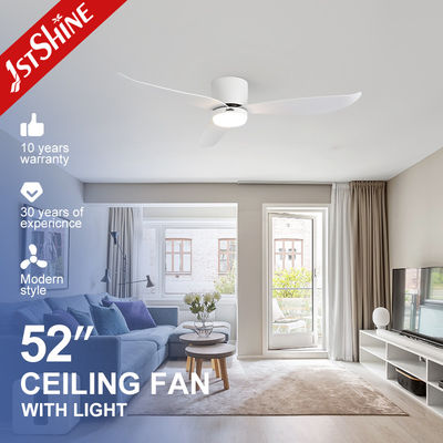 ซื้อ พัดลมเพดาน LED ขนาด 52 นิ้ว พร้อมตั้งเวลาและควบคุมอัจฉริยะ ใบพัด ABS ติดตั้งแบบ Flush การผลิตออนไลน์