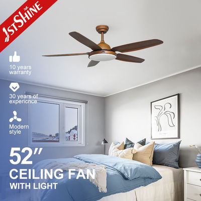 ซื้อ 100% มอเตอร์ทองแดง ขนาด 52 นิ้ว 1320 ซม ประหยัดพลังงาน 5 ใบ พัดลมเพดาน LED สําหรับห้องโถง การผลิตออนไลน์