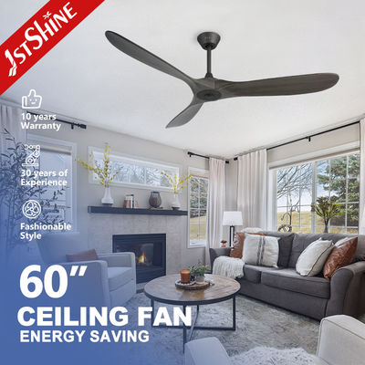 ซื้อ พัดลมเพดานใบไม้ลมธรรมชาติขนาด 60 นิ้ว พร้อมปุ่มรีโมทและสแตนโลหะ 6