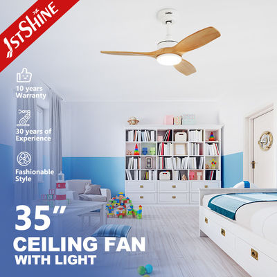 ซื้อ พัดลมเพดานพร้อมใบพัดไม้จริงขนาดเล็ก 35 นิ้ว พร้อมไฟ LED มอเตอร์ DC ทองแดงบริสุทธิ์ การผลิตออนไลน์