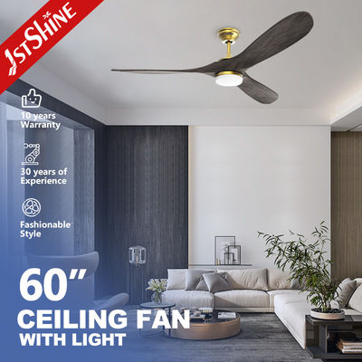ซื้อ วัสดุตัวโคมไฟ โลหะ พัดลมเพดาน LED ขนาด 60 นิ้ว ทรงพลัง พร้อมการไหลเวียนของอากาศสูง สำหรับห้องนั่งเล่น การผลิตออนไลน์
