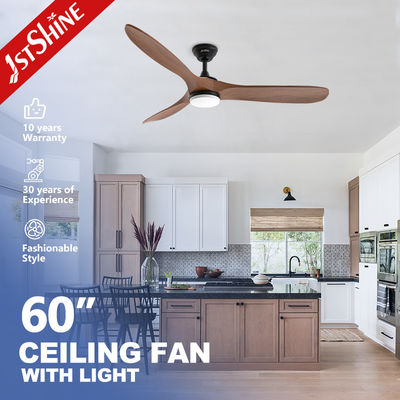 ซื้อ ปรับปรุงความเย็นอากาศ 60 นิ้ว DC ทองแดงมอเตอร์ พัดลมเพดานไม้แข็งที่มีแสง การผลิตออนไลน์