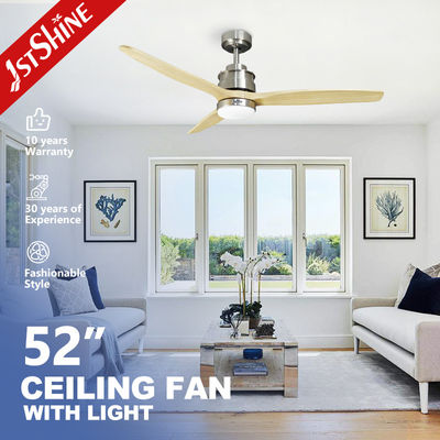 ซื้อ 10- อุปกรณ์ครัวเรือน แฟนเพดานไม้ 3 ใบ พร้อมไฟ LED และรีโมทคอนโทรล การผลิตออนไลน์