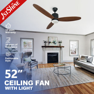 ซื้อ 220V/50Hz ความดันไฟเข้า แฟนเพดาน 52 นิ้ว พร้อมแหล่งแสง LED และรีโมทคอนโทรล การผลิตออนไลน์
