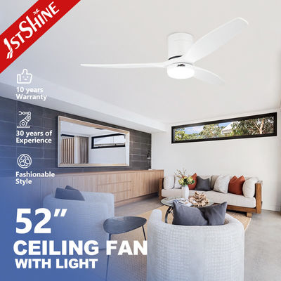 ซื้อ พัดลมเพดาน LED 6 สปีด พร้อมตัวโคมไฟโลหะและใบพัดไม้สีขาวทันสมัย การผลิตออนไลน์