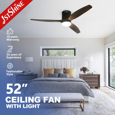 ซื้อ พัดลมเพดาน LED พร้อมรีโมท, ใบพัดไม้ขนาด 52 นิ้ว, ปรับแสงได้, ดีไซน์ทันสมัยสำหรับโฮมออฟฟิศ การผลิตออนไลน์
