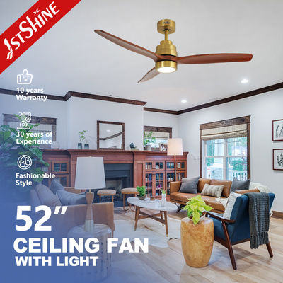 ซื้อ 10- 1stshine LED Ceiling Fan with Gold Luxury Solid Wood and Adjustable LED Lighting การผลิตออนไลน์