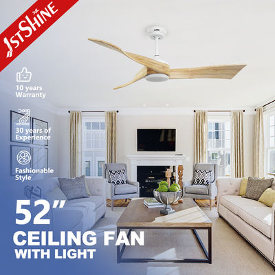 ซื้อ พัดลมเพดานพร้อมใบพัดไม้จริง 230V LED 3 สี ปรับแสงได้ พร้อมรีโมทคอนโทรล การผลิตออนไลน์