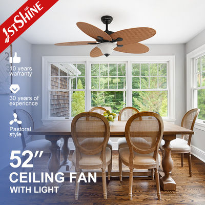 ซื้อ พัดลมเพดาน 1stshine พร้อมรีโมทคอนโทรล, ใบพัดดีไซน์แฟนซี 5 ใบ ABS และไฟ LED การผลิตออนไลน์